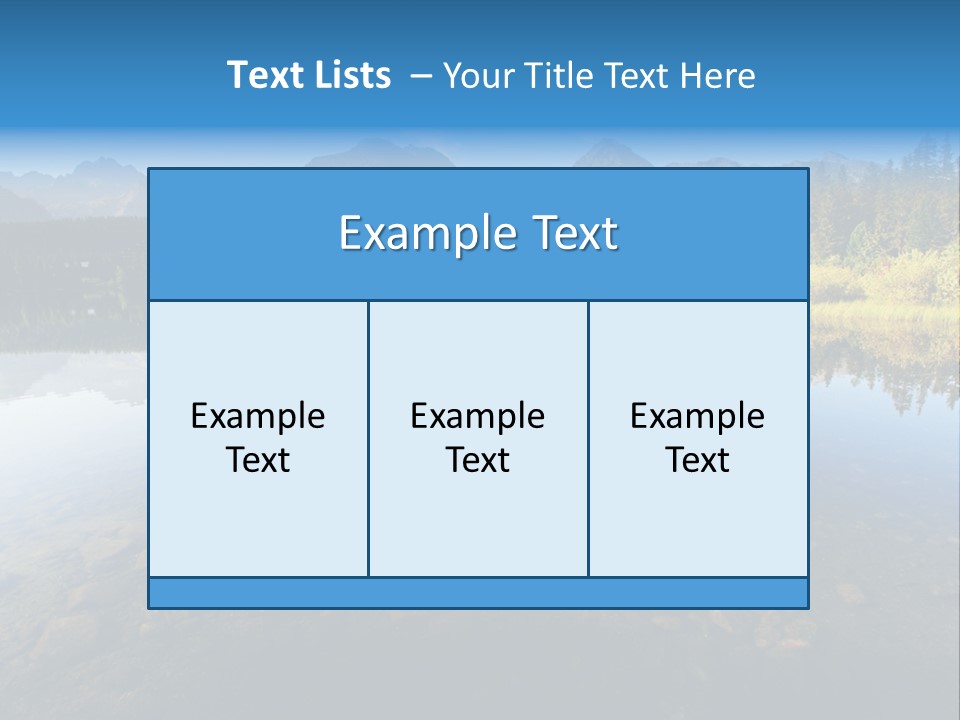 A Lake With Mountains In The Background And A Blue Sky PowerPoint Template