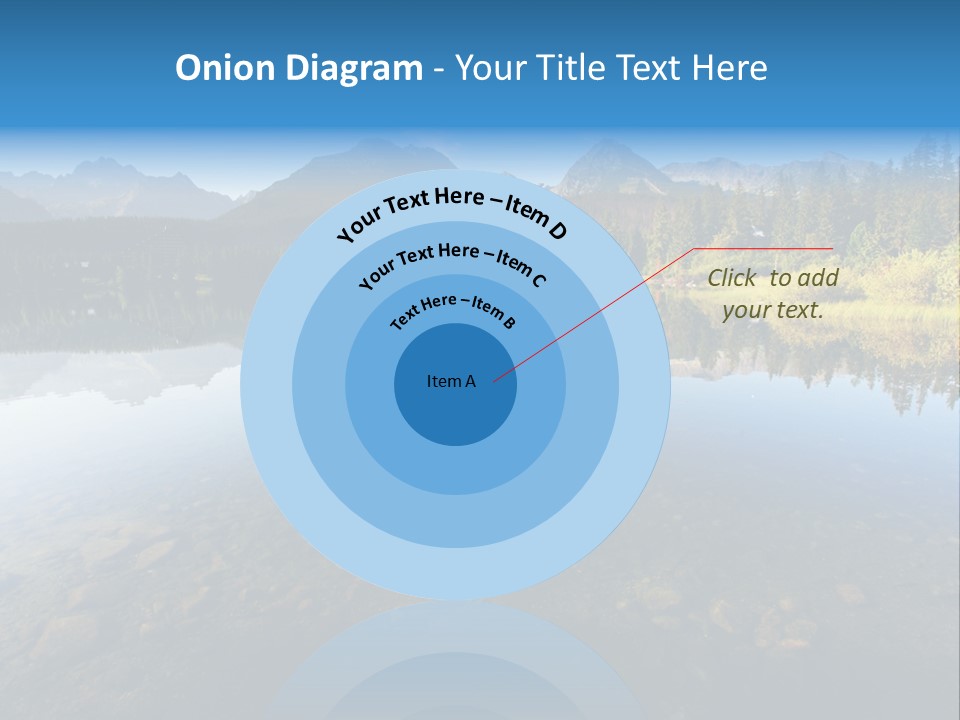 A Lake With Mountains In The Background And A Blue Sky PowerPoint Template