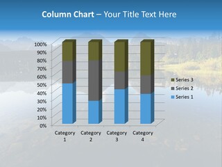 A Lake With Mountains In The Background And A Blue Sky PowerPoint Template