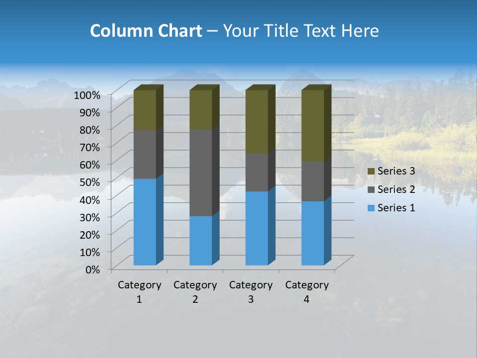 A Lake With Mountains In The Background And A Blue Sky PowerPoint Template