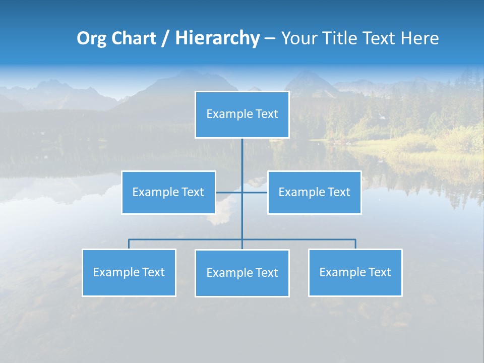 A Lake With Mountains In The Background And A Blue Sky PowerPoint Template