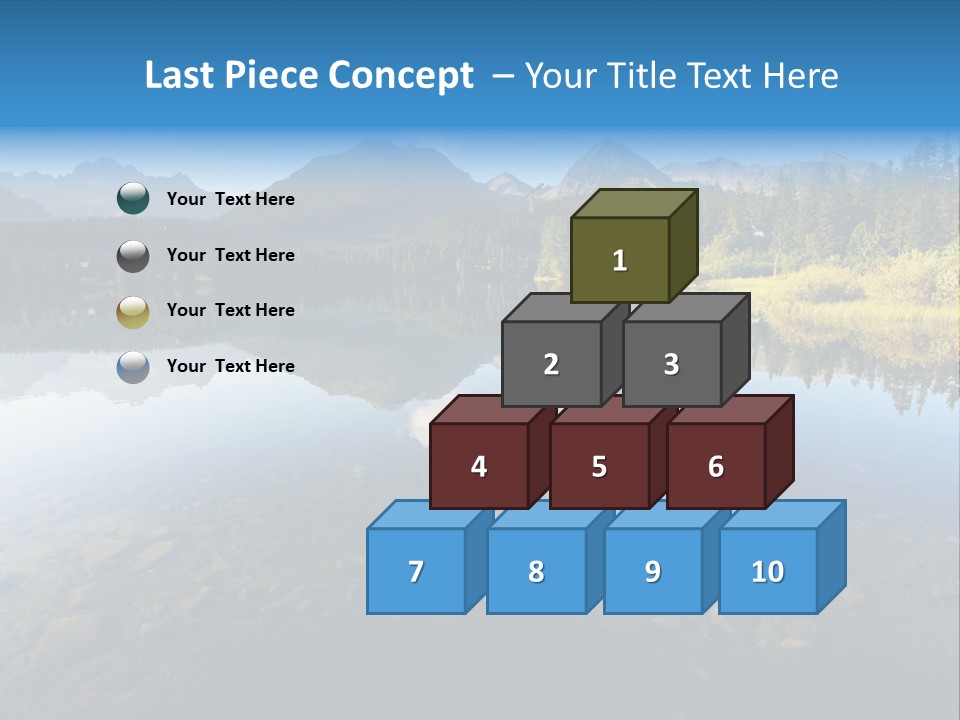 A Lake With Mountains In The Background And A Blue Sky PowerPoint Template