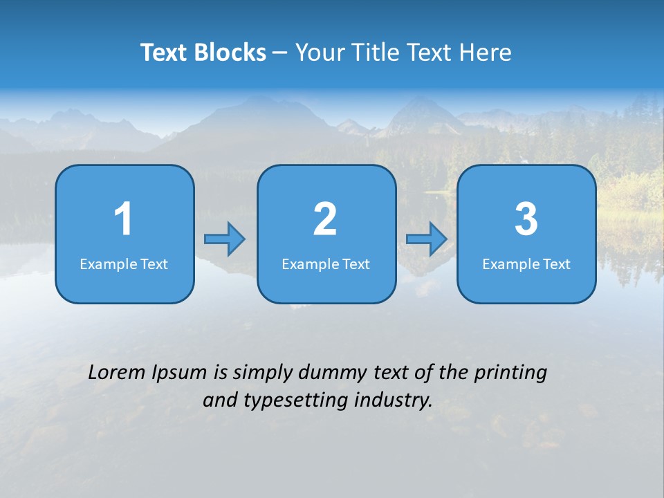 A Lake With Mountains In The Background And A Blue Sky PowerPoint Template