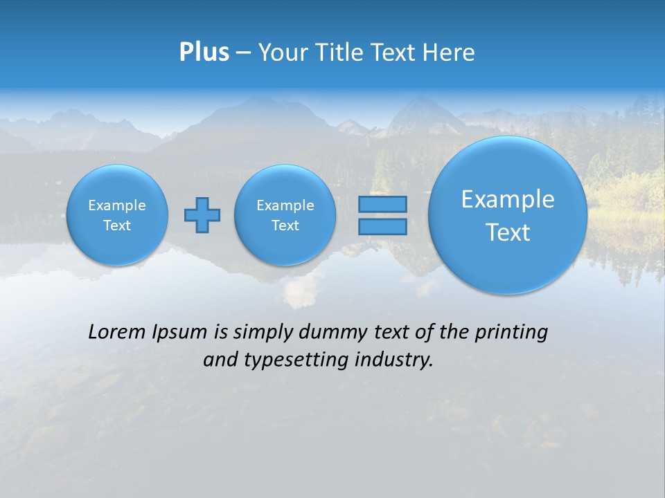 A Lake With Mountains In The Background And A Blue Sky PowerPoint Template