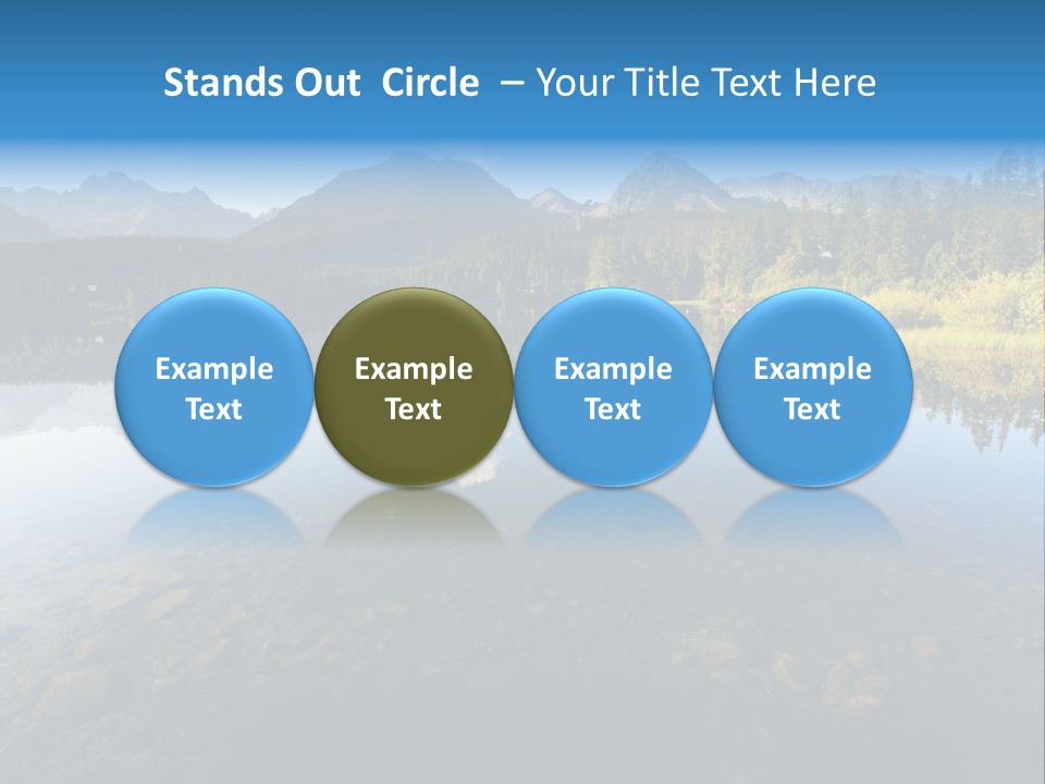 A Lake With Mountains In The Background And A Blue Sky PowerPoint Template