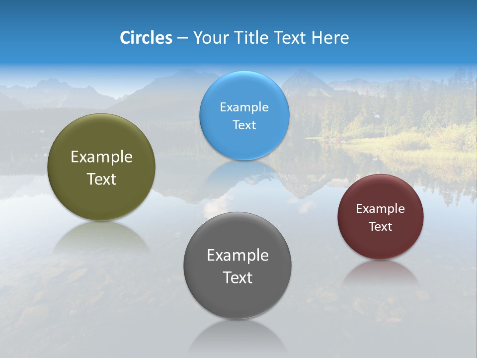 A Lake With Mountains In The Background And A Blue Sky PowerPoint Template