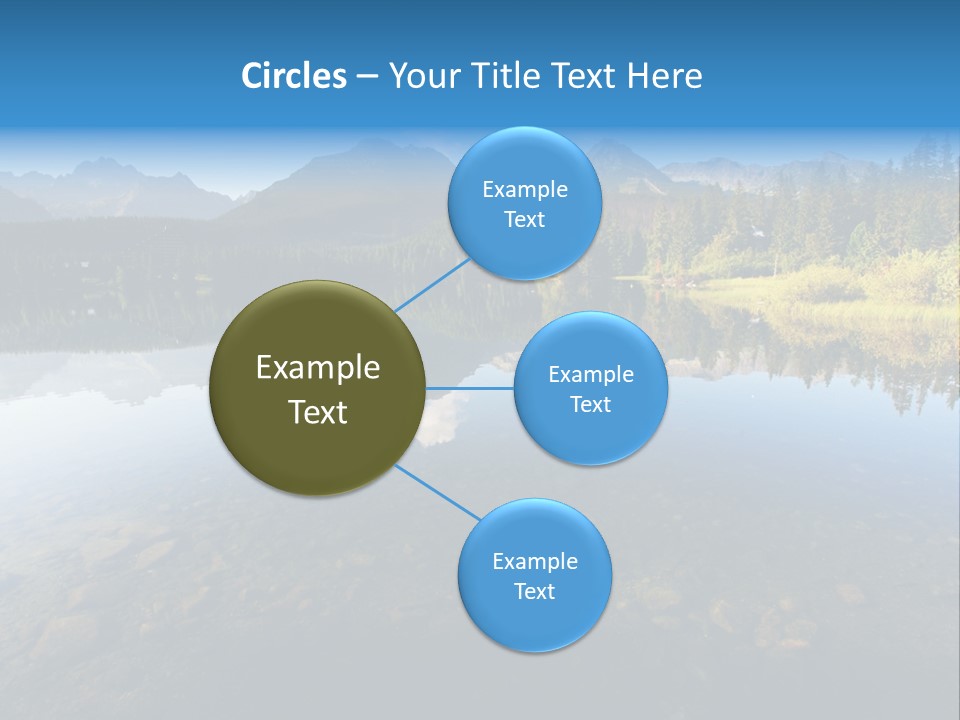 A Lake With Mountains In The Background And A Blue Sky PowerPoint Template