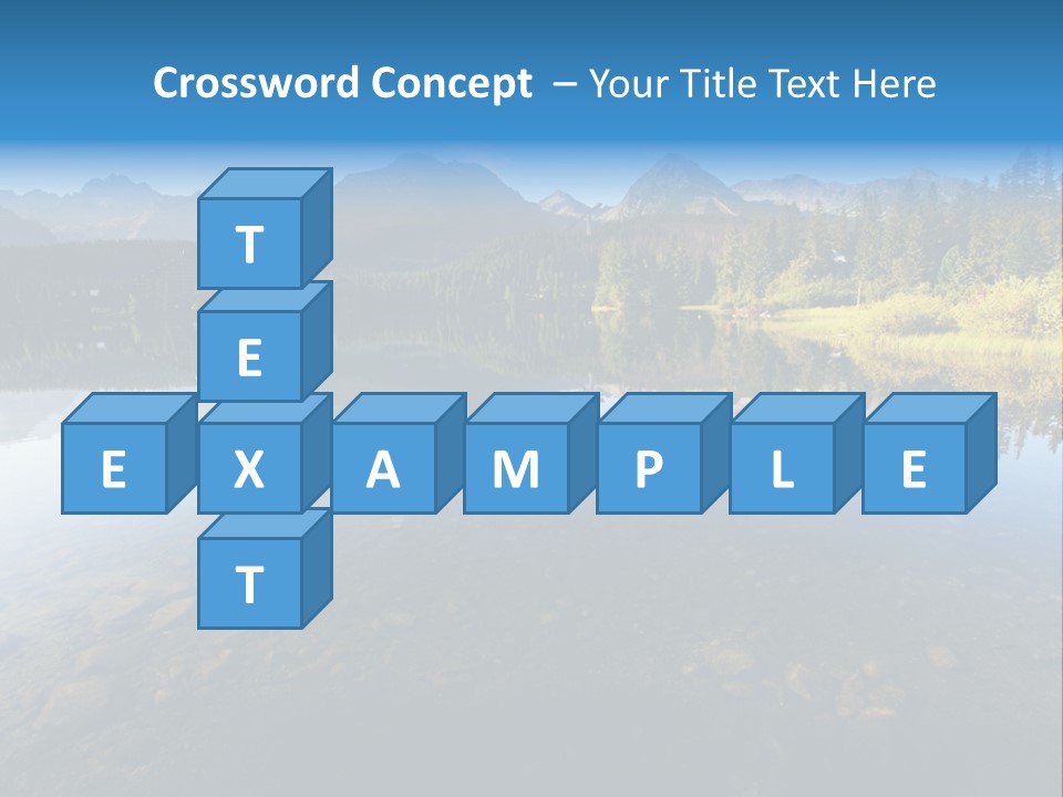 A Lake With Mountains In The Background And A Blue Sky PowerPoint Template