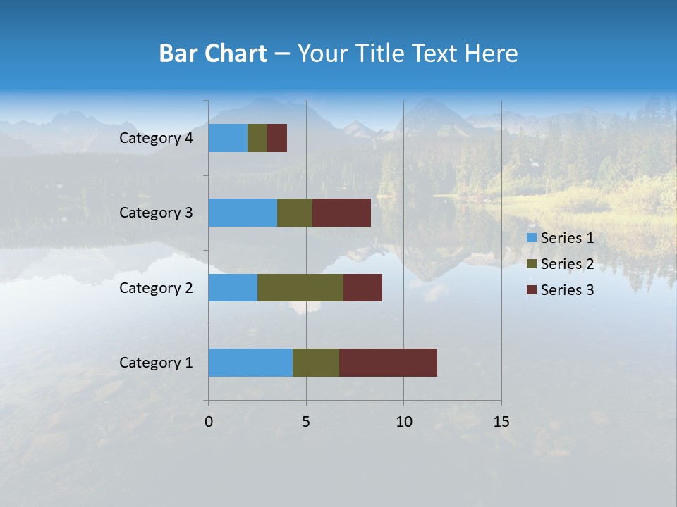 A Lake With Mountains In The Background And A Blue Sky PowerPoint Template
