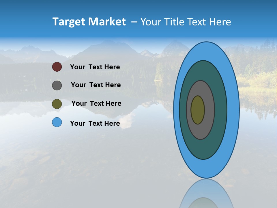 A Lake With Mountains In The Background And A Blue Sky PowerPoint Template