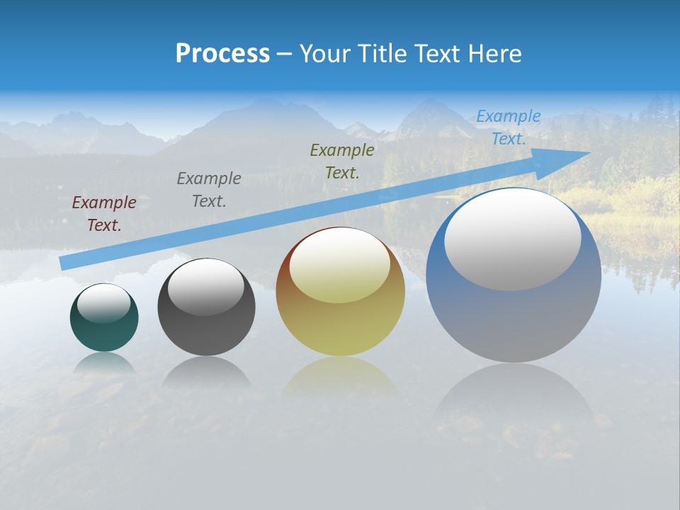 A Lake With Mountains In The Background And A Blue Sky PowerPoint Template