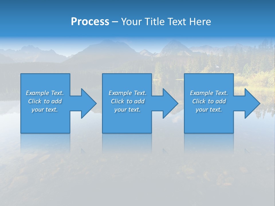 A Lake With Mountains In The Background And A Blue Sky PowerPoint Template