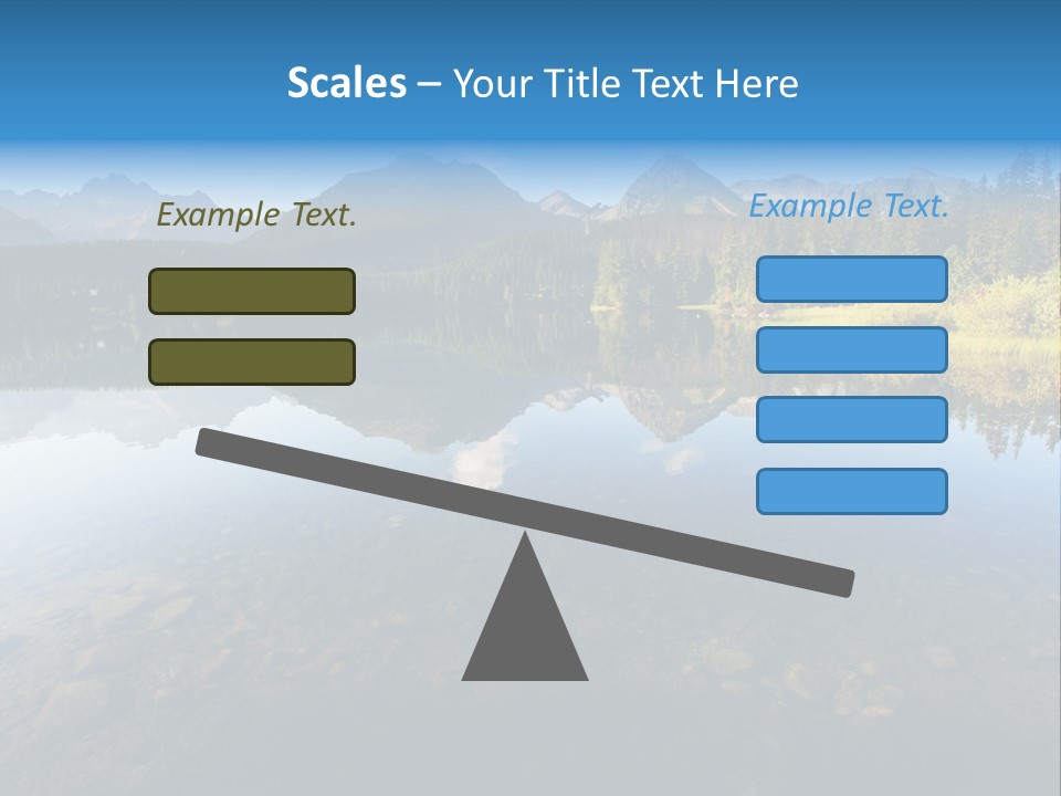 A Lake With Mountains In The Background And A Blue Sky PowerPoint Template