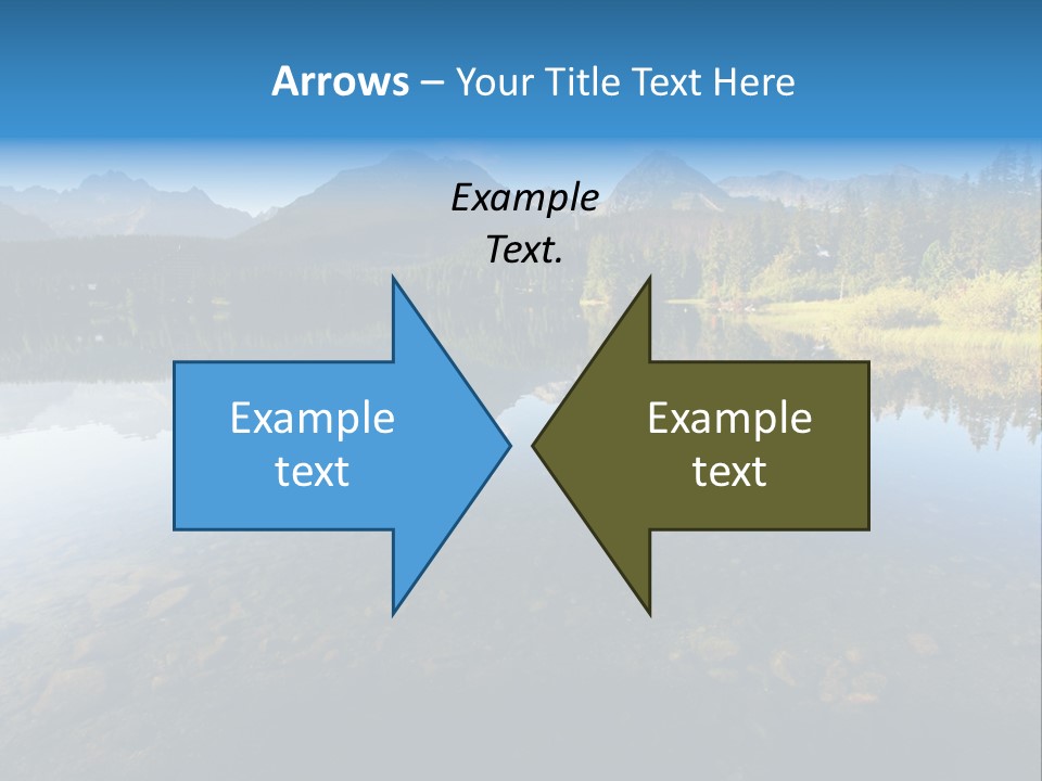 A Lake With Mountains In The Background And A Blue Sky PowerPoint Template
