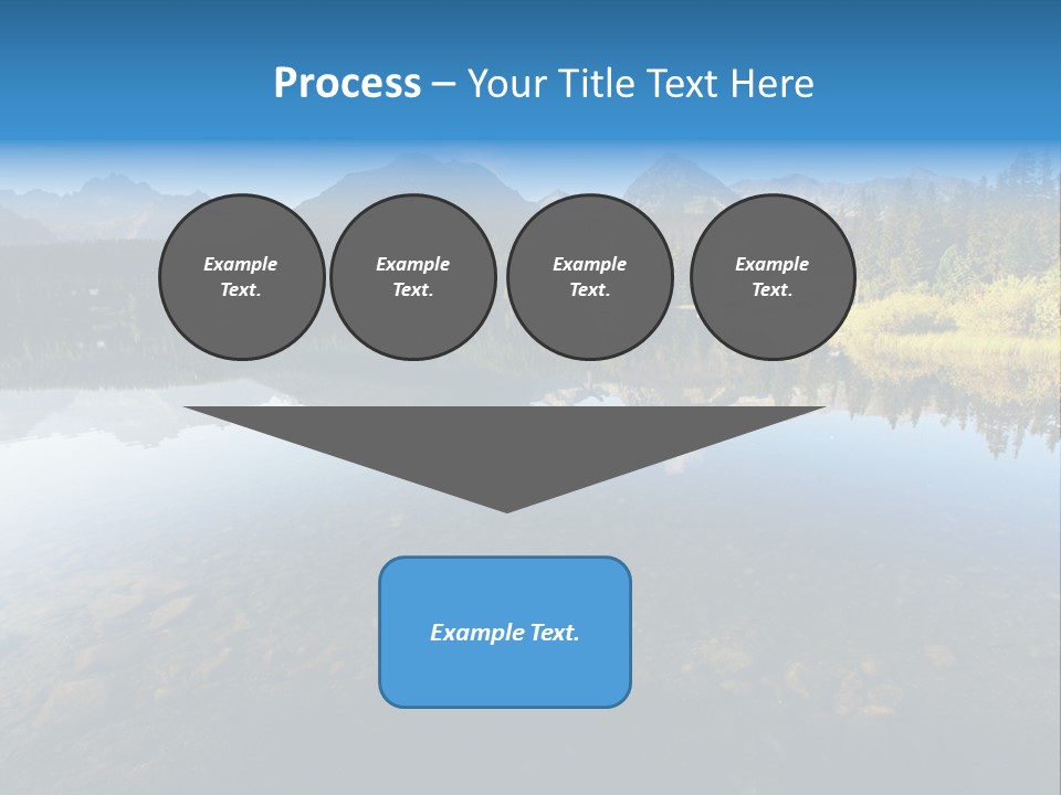 A Lake With Mountains In The Background And A Blue Sky PowerPoint Template