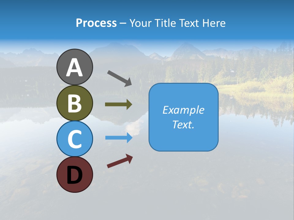 A Lake With Mountains In The Background And A Blue Sky PowerPoint Template