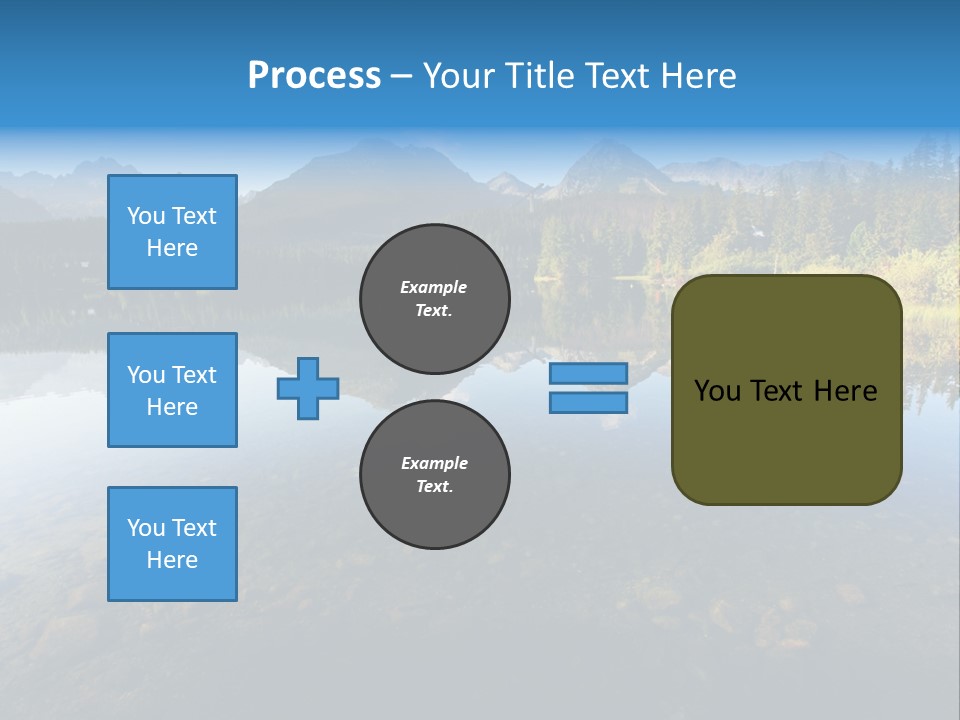 A Lake With Mountains In The Background And A Blue Sky PowerPoint Template