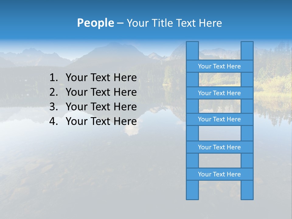 A Lake With Mountains In The Background And A Blue Sky PowerPoint Template
