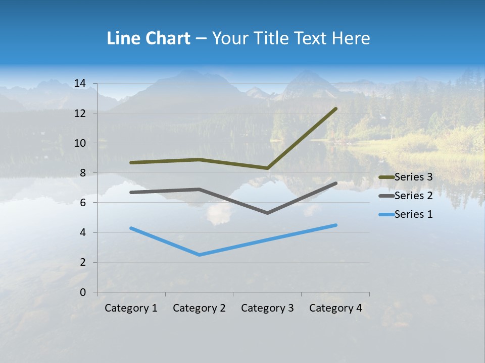 A Lake With Mountains In The Background And A Blue Sky PowerPoint Template