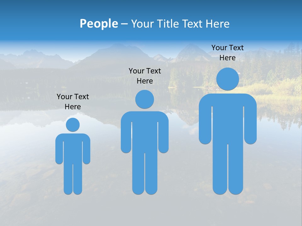 A Lake With Mountains In The Background And A Blue Sky PowerPoint Template