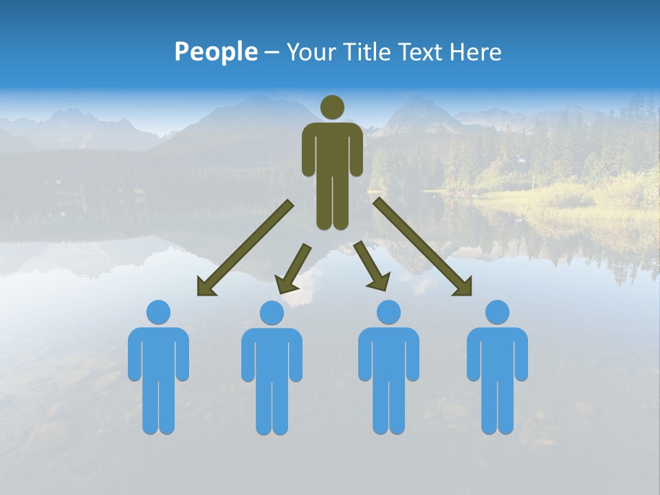 A Lake With Mountains In The Background And A Blue Sky PowerPoint Template