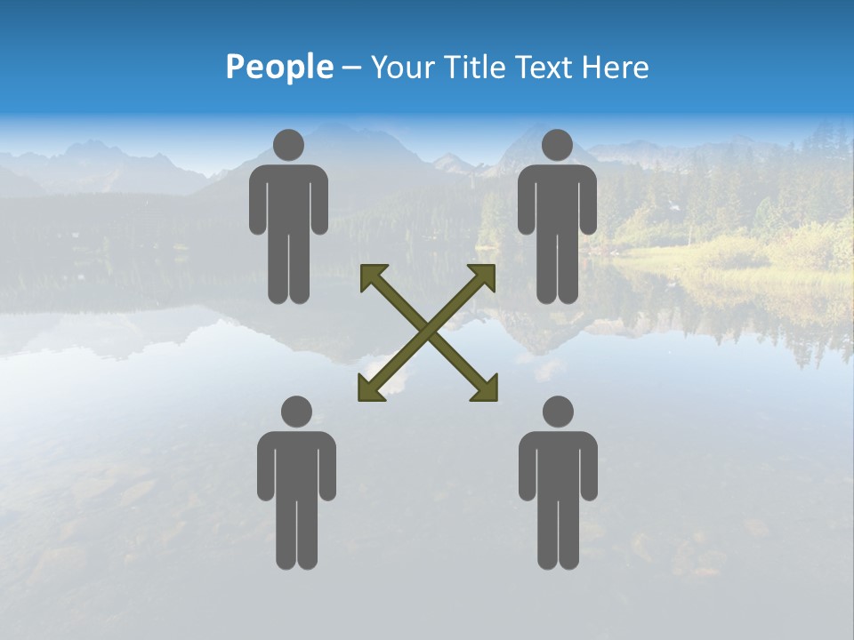A Lake With Mountains In The Background And A Blue Sky PowerPoint Template