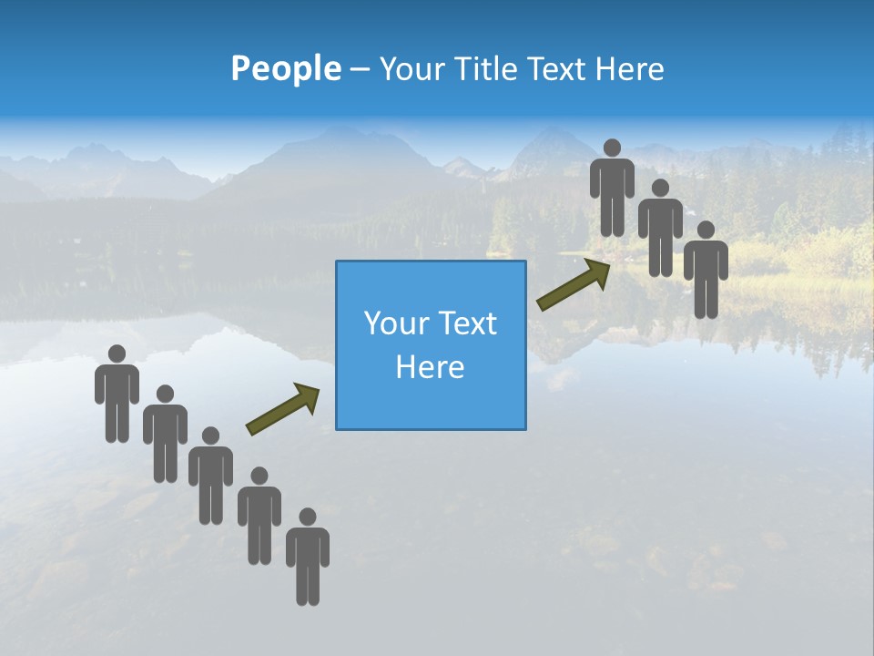 A Lake With Mountains In The Background And A Blue Sky PowerPoint Template