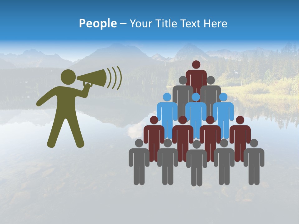 A Lake With Mountains In The Background And A Blue Sky PowerPoint Template