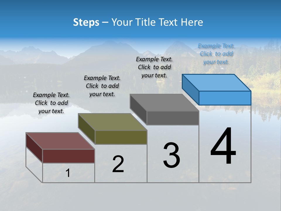 A Lake With Mountains In The Background And A Blue Sky PowerPoint Template