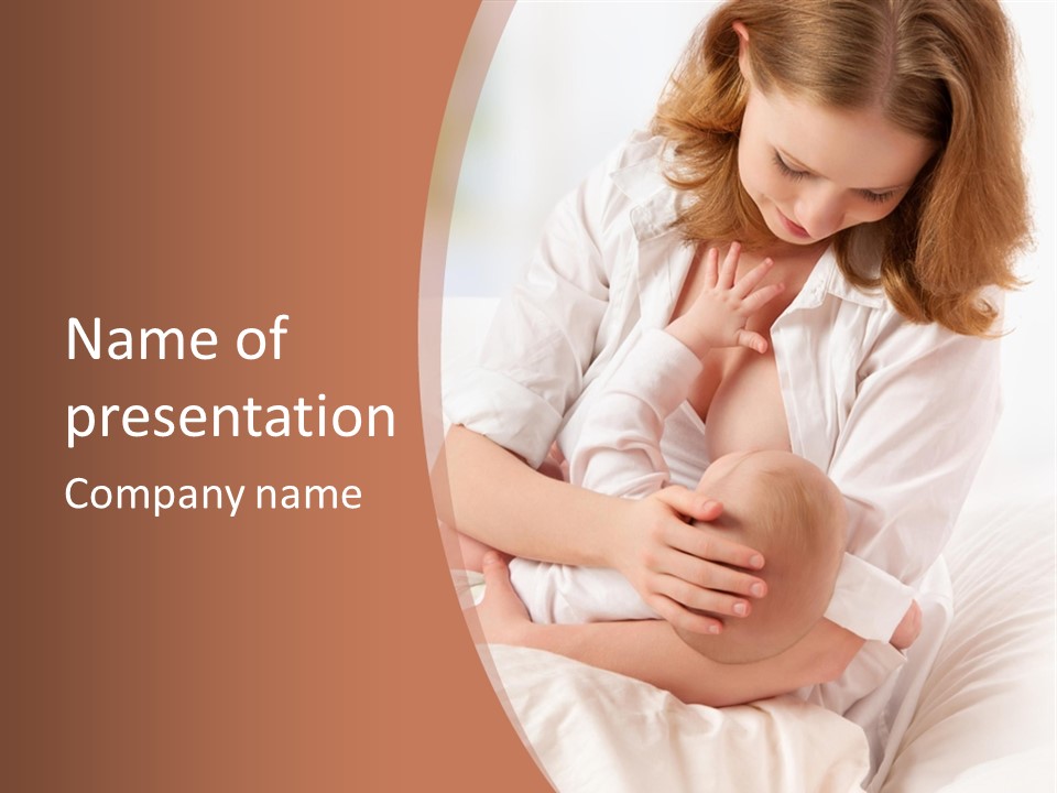 A Woman Holding A Baby In Her Arms PowerPoint Template