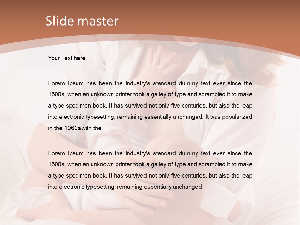 A Woman Holding A Baby In Her Arms PowerPoint Template