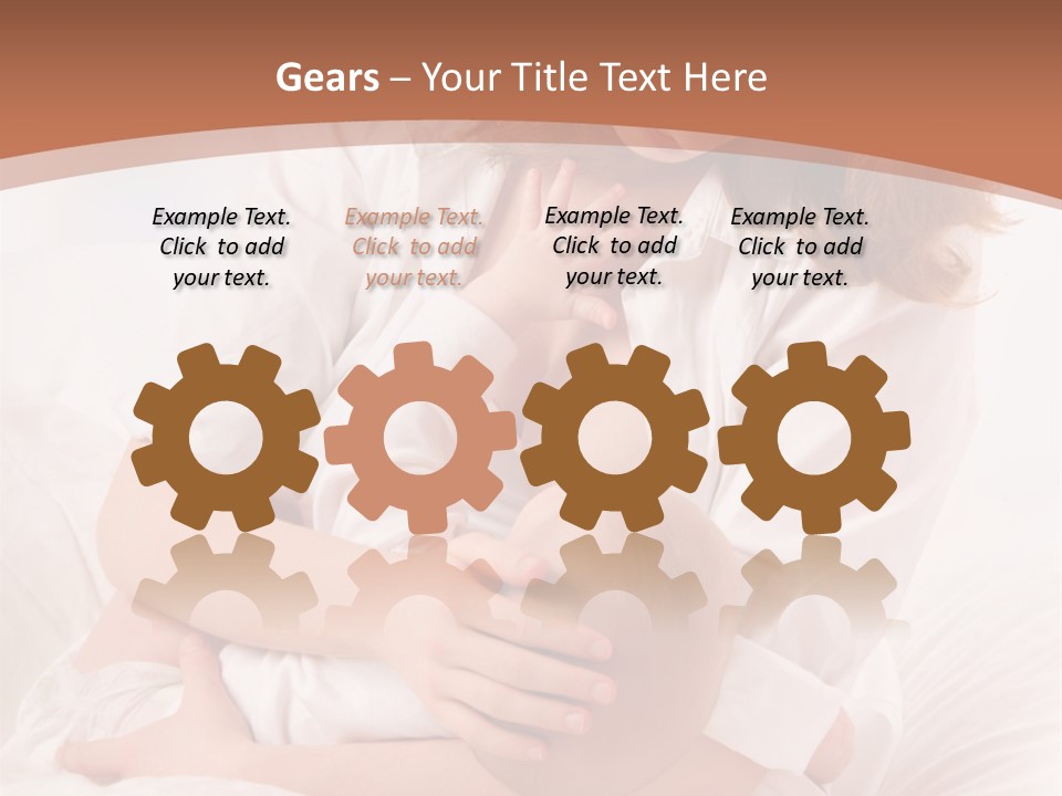 A Woman Holding A Baby In Her Arms PowerPoint Template