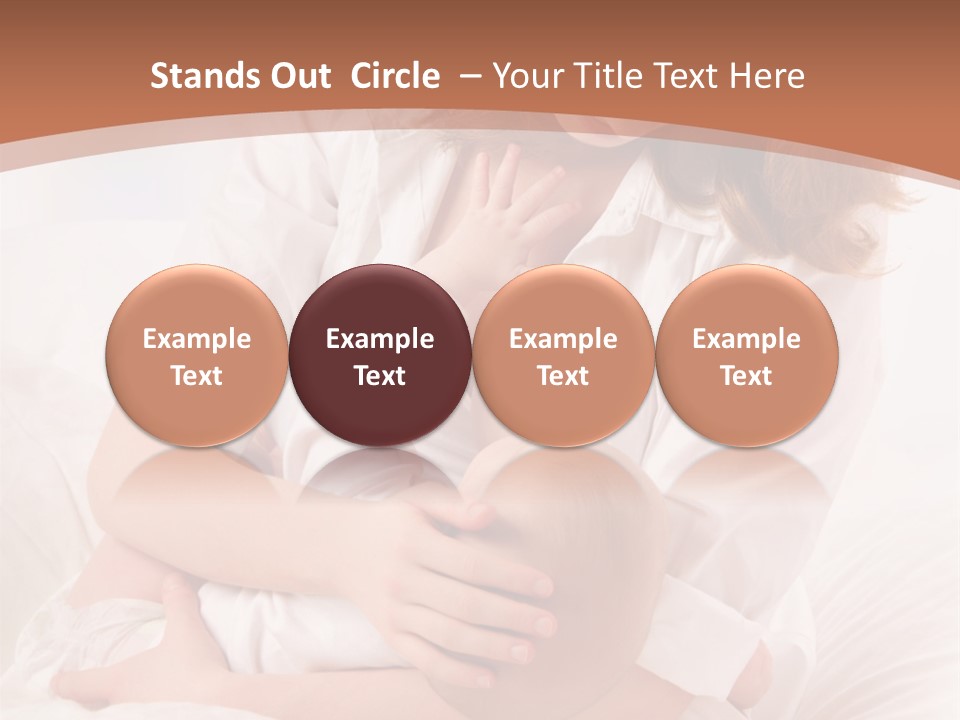 A Woman Holding A Baby In Her Arms PowerPoint Template