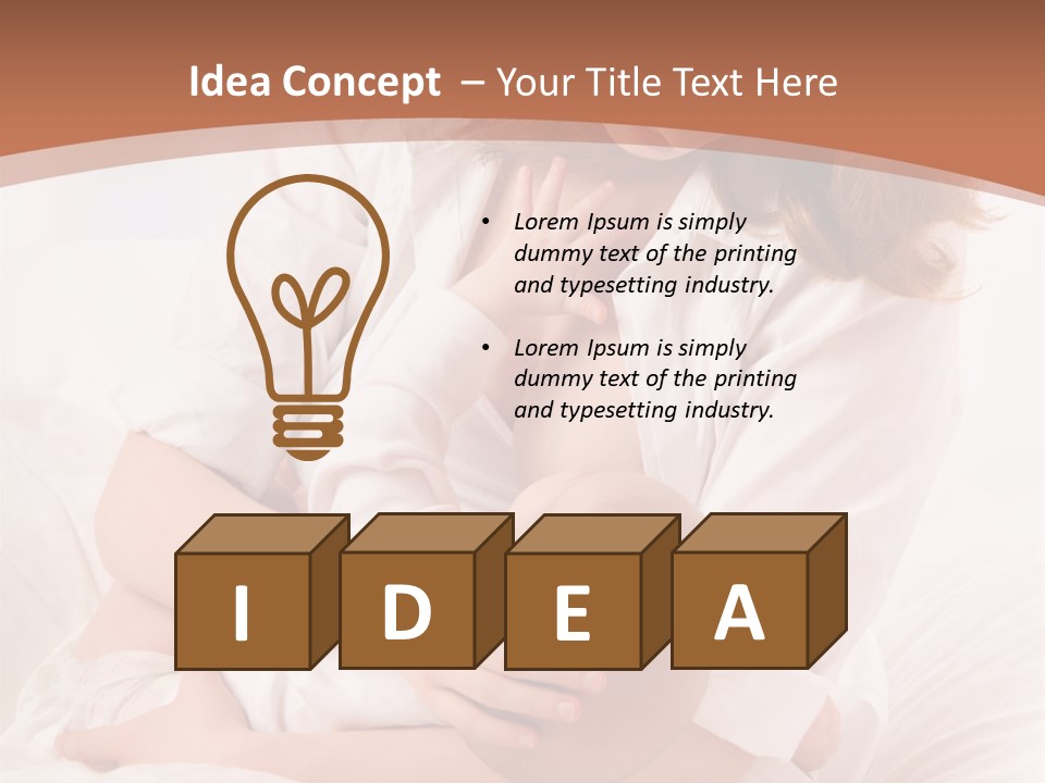 A Woman Holding A Baby In Her Arms PowerPoint Template