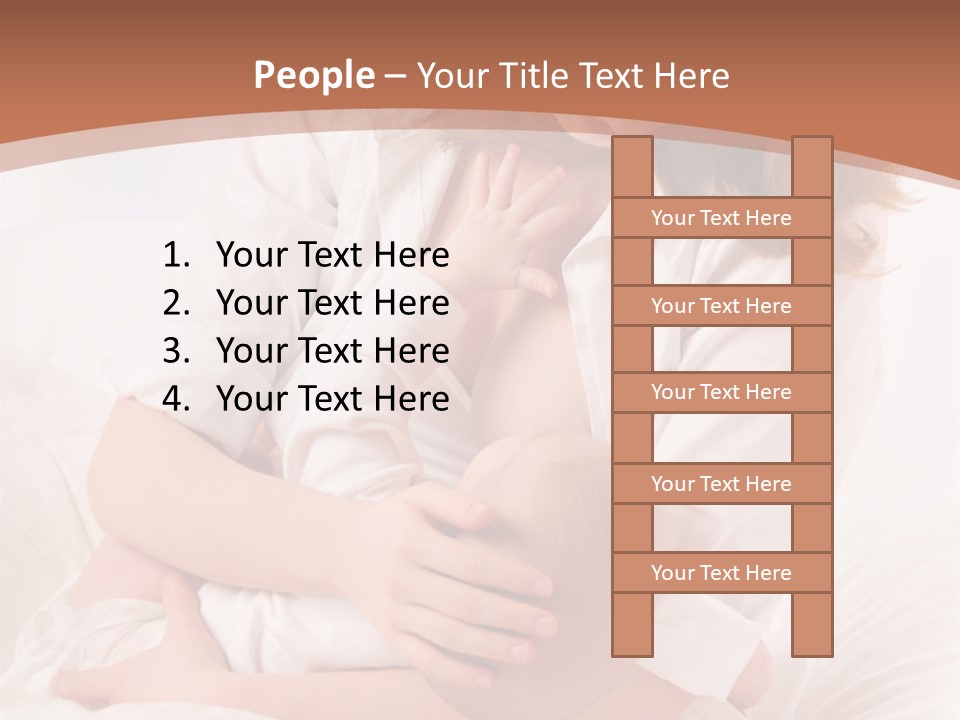 A Woman Holding A Baby In Her Arms PowerPoint Template