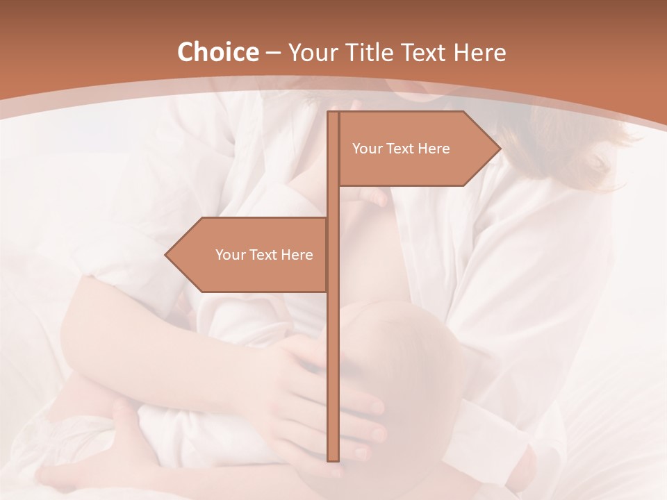 A Woman Holding A Baby In Her Arms PowerPoint Template