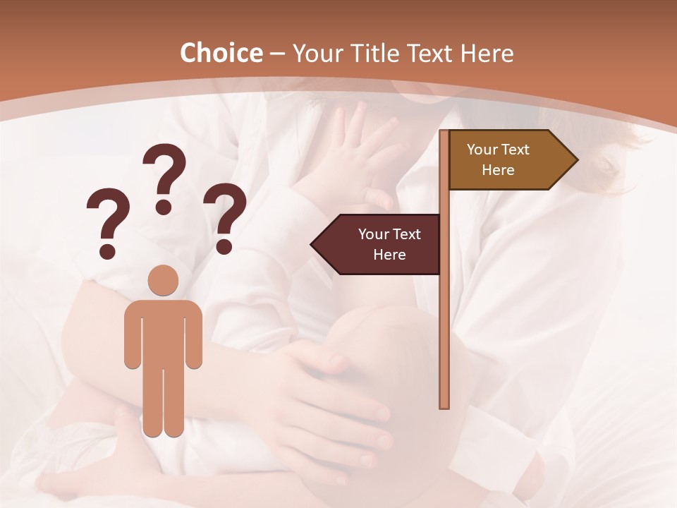 A Woman Holding A Baby In Her Arms PowerPoint Template