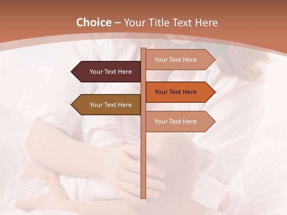 A Woman Holding A Baby In Her Arms PowerPoint Template