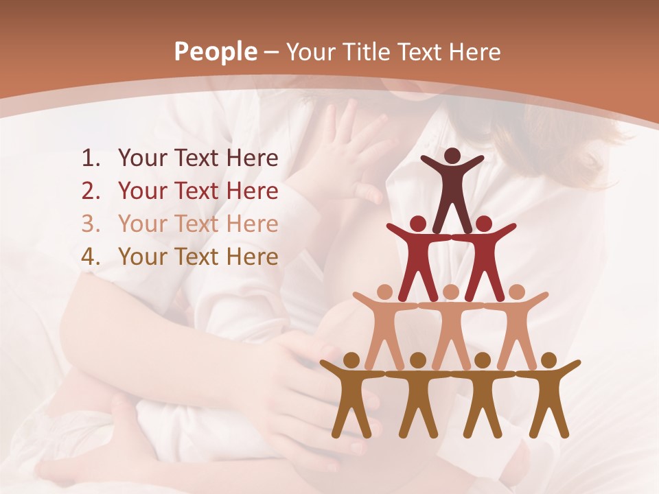 A Woman Holding A Baby In Her Arms PowerPoint Template