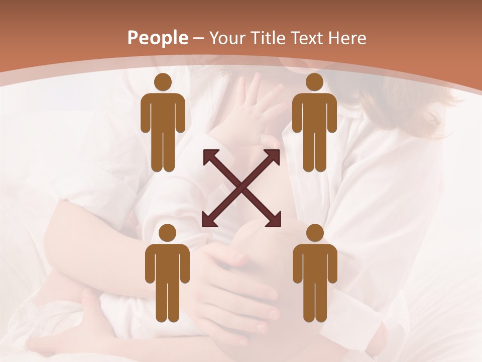A Woman Holding A Baby In Her Arms PowerPoint Template