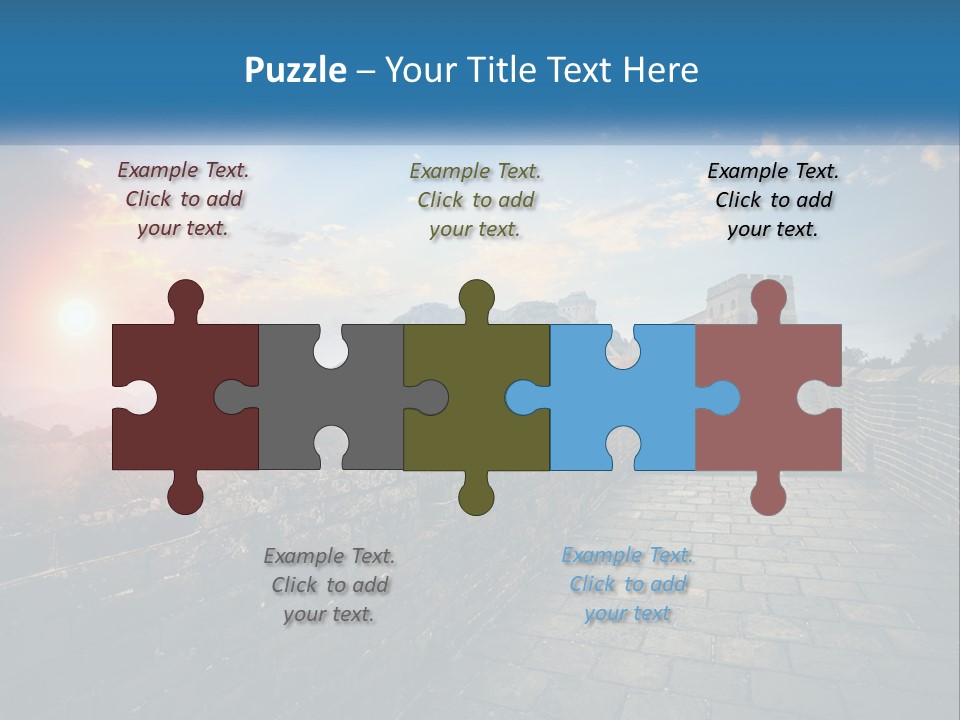 A Picture Of The Great Wall Of China PowerPoint Template