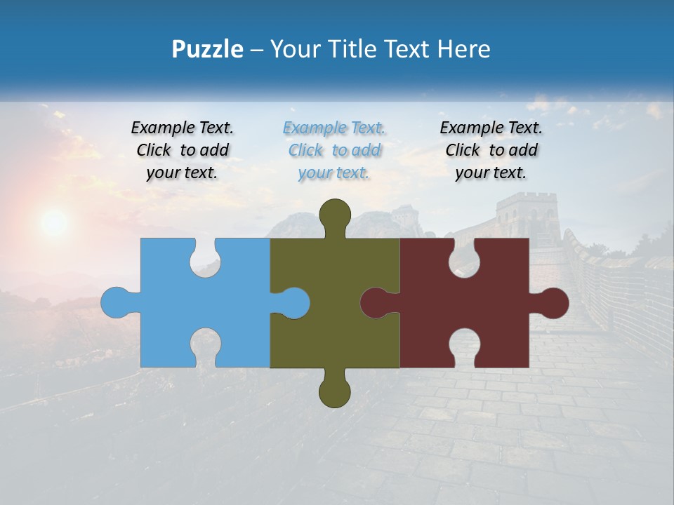 A Picture Of The Great Wall Of China PowerPoint Template