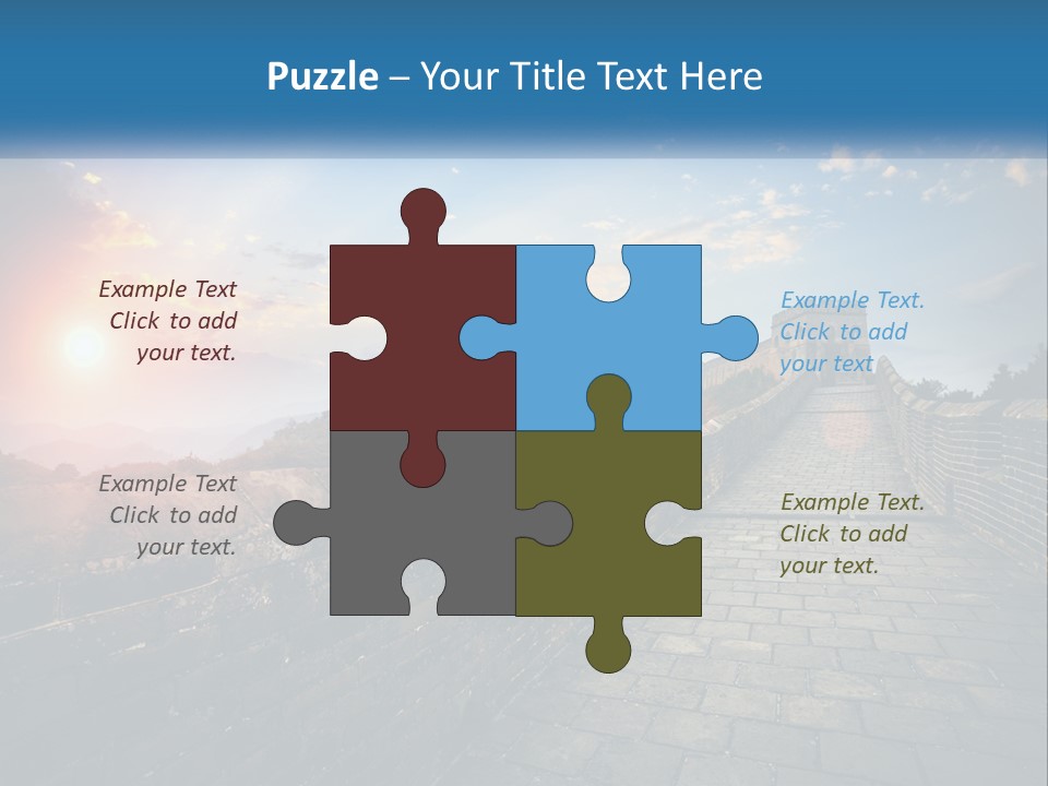A Picture Of The Great Wall Of China PowerPoint Template