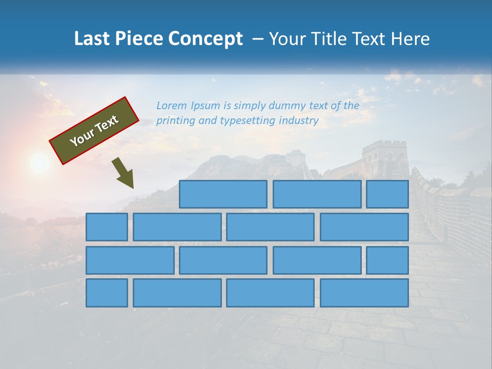A Picture Of The Great Wall Of China PowerPoint Template