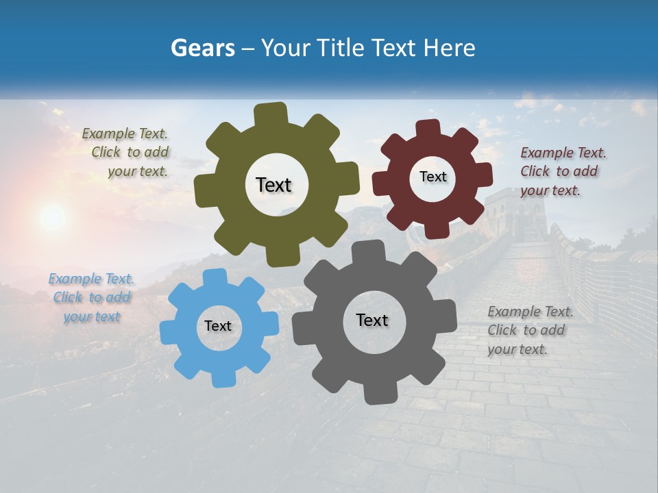 A Picture Of The Great Wall Of China PowerPoint Template