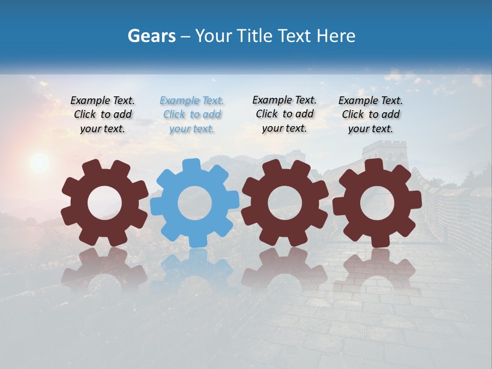 A Picture Of The Great Wall Of China PowerPoint Template
