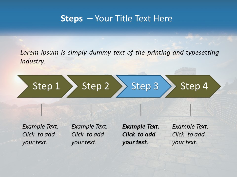 A Picture Of The Great Wall Of China PowerPoint Template