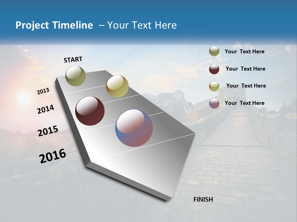 A Picture Of The Great Wall Of China PowerPoint Template