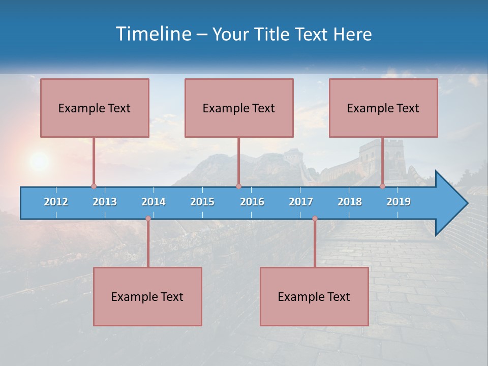 A Picture Of The Great Wall Of China PowerPoint Template