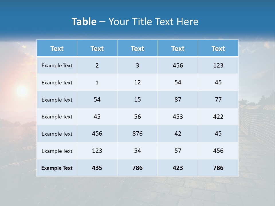 A Picture Of The Great Wall Of China PowerPoint Template